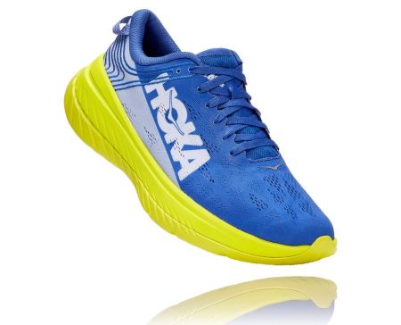 Hoka One One Carbon X - Tenis Corrida Estrada Homem Azuis / Rosa | PT-ARsD6pB